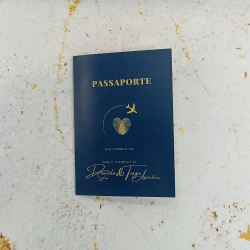 Convite passaporte dourado