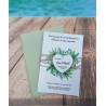 Convite de Casamento Coração Verde Folhagem