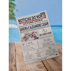 Convite de Casamento Jornal