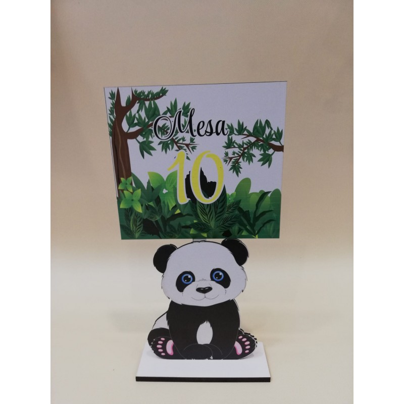 Identificador de mesa Floresta do Panda